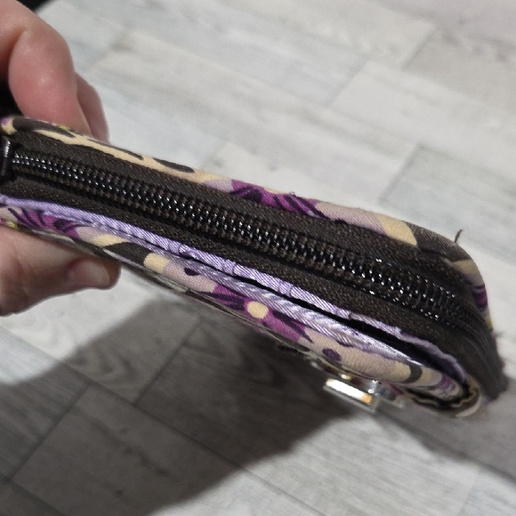 Vera Bradley Purple Floral Wallet - Picture 9 of 16